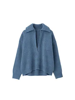 深V ネックニット