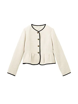 ツィードペプラムジャケット