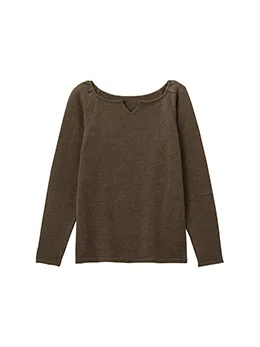 パフスリーブリブニット