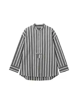 前開きスタンドカラーシャツ