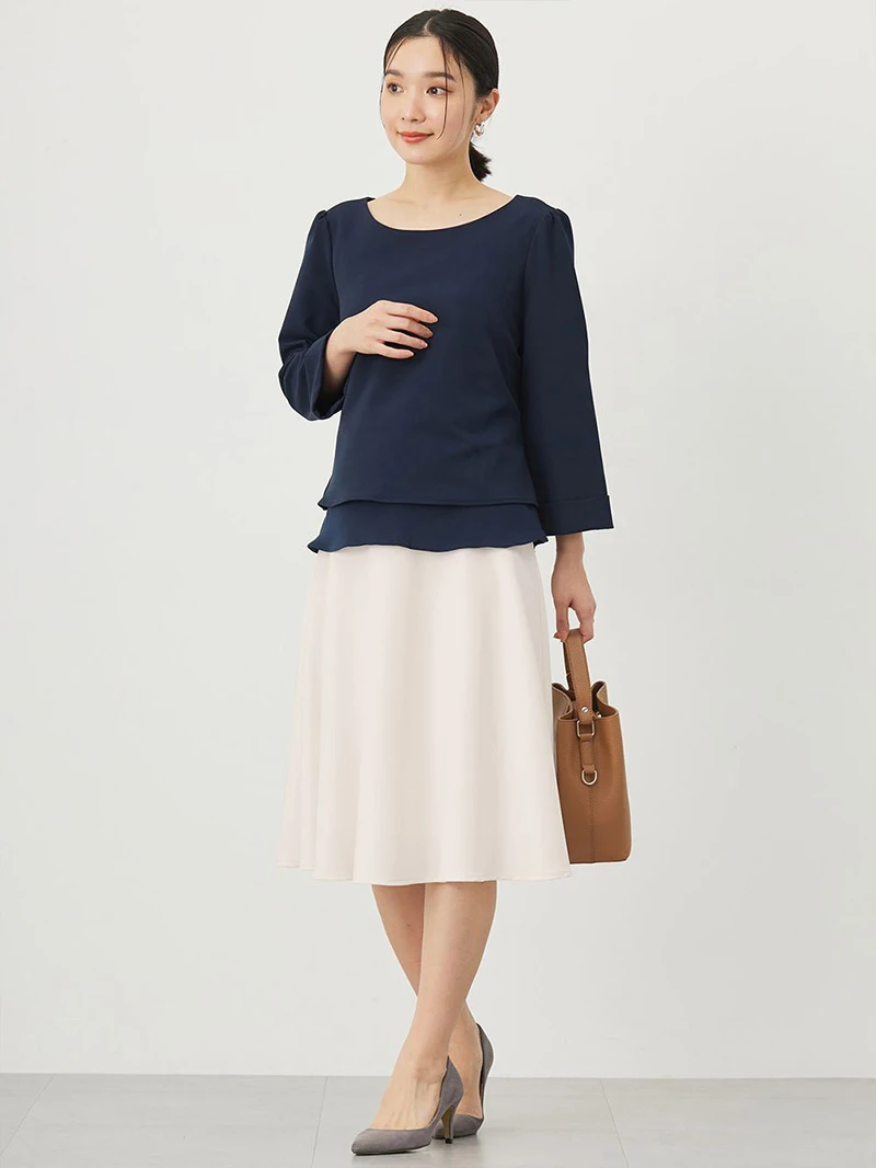 ストレッチジョーゼットトップス