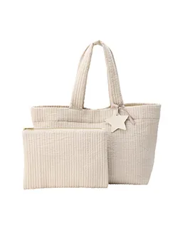 犬印本舗　コットンヌビ　マザーズトート　ポーチ付